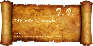 Török Vendel névjegykártya