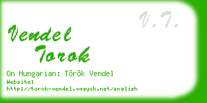 vendel torok business card