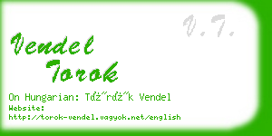 vendel torok business card